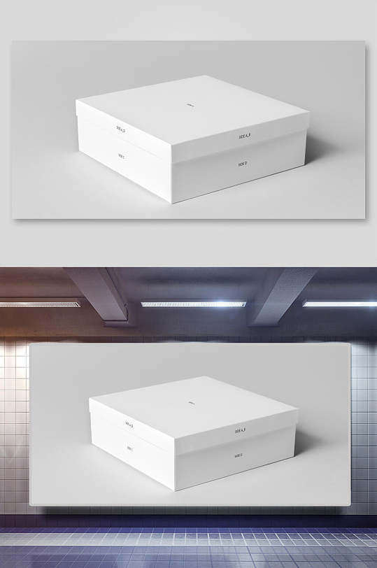 高端礼盒纸盒化妆品盒包装样机效果图