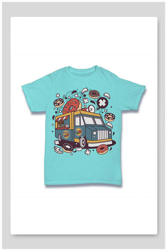 涂鸦插画印花t恤图案设计