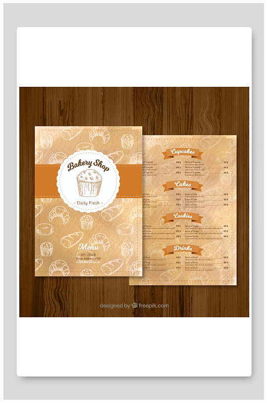 黄色蛋糕店菜单设计