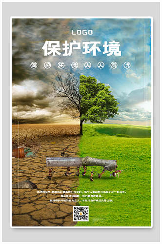 创意保护环境宣传海报