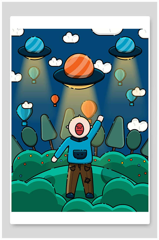 外星人插画海报设计图片-外星人插画海报设计素材下载-众图网