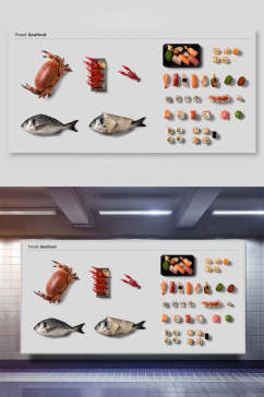 海鲜寿司美食元素素材