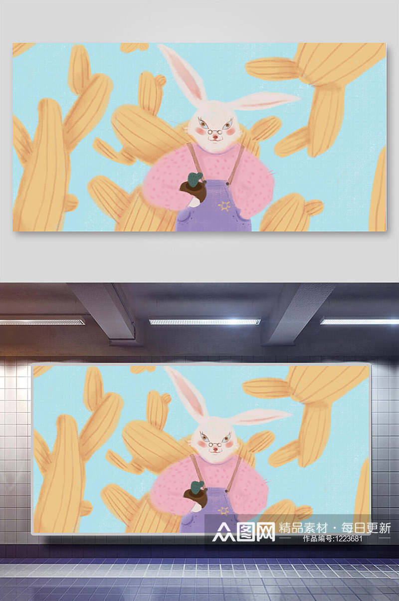 兔子插画素材