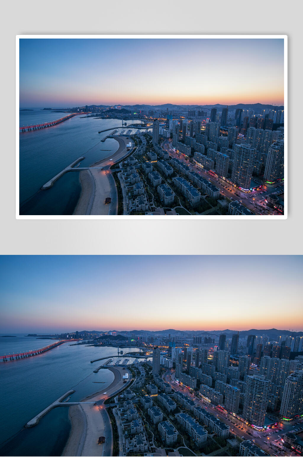 大连星海湾夜景摄影图片素材素材
