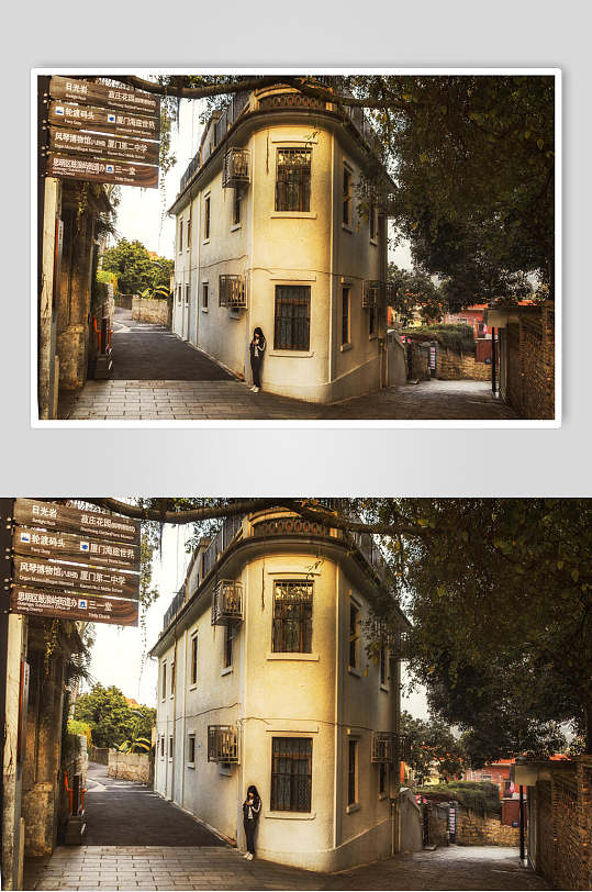 鼓浪屿骑楼高清摄影图片素材