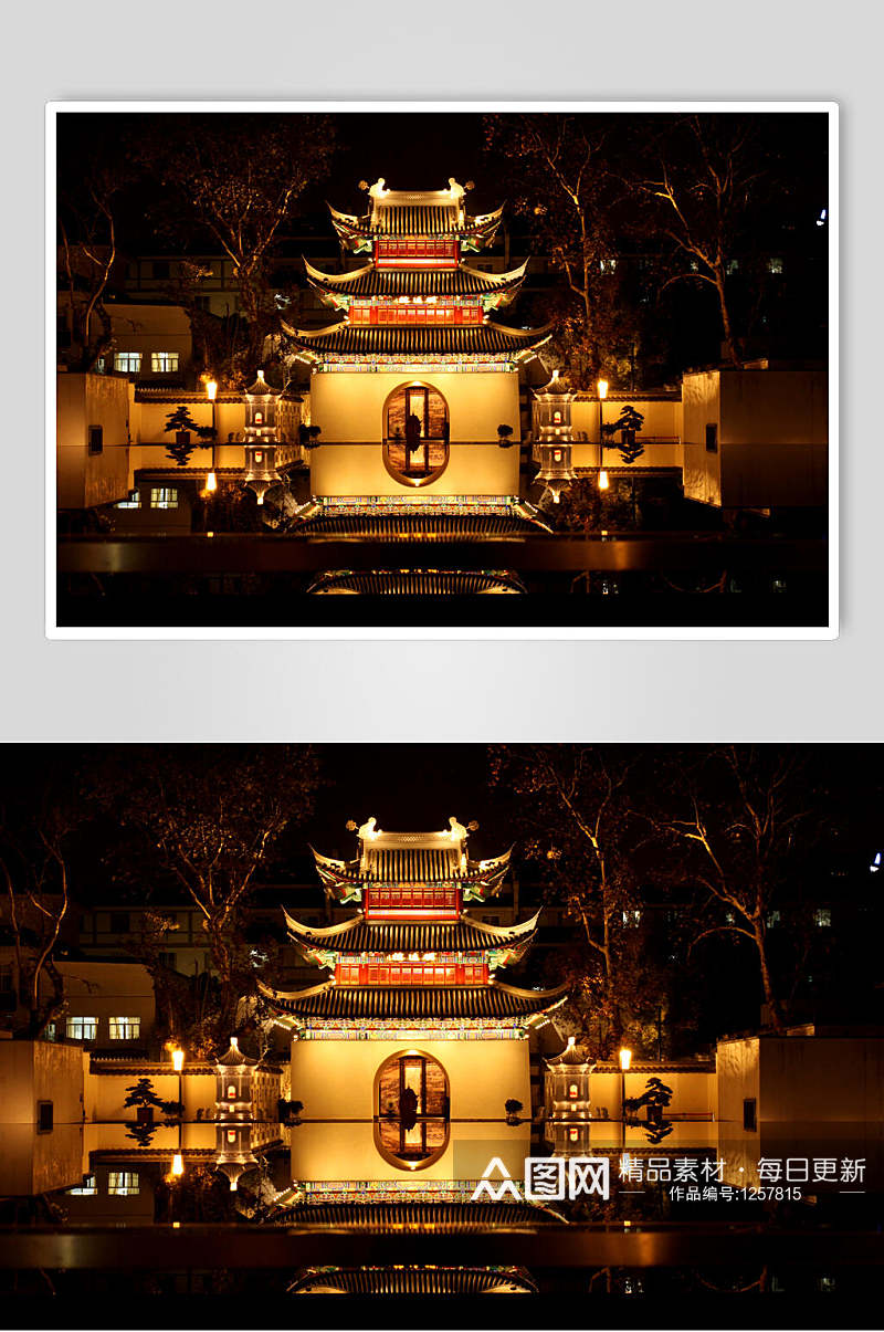 夫子庙夜景摄影照片图片素材