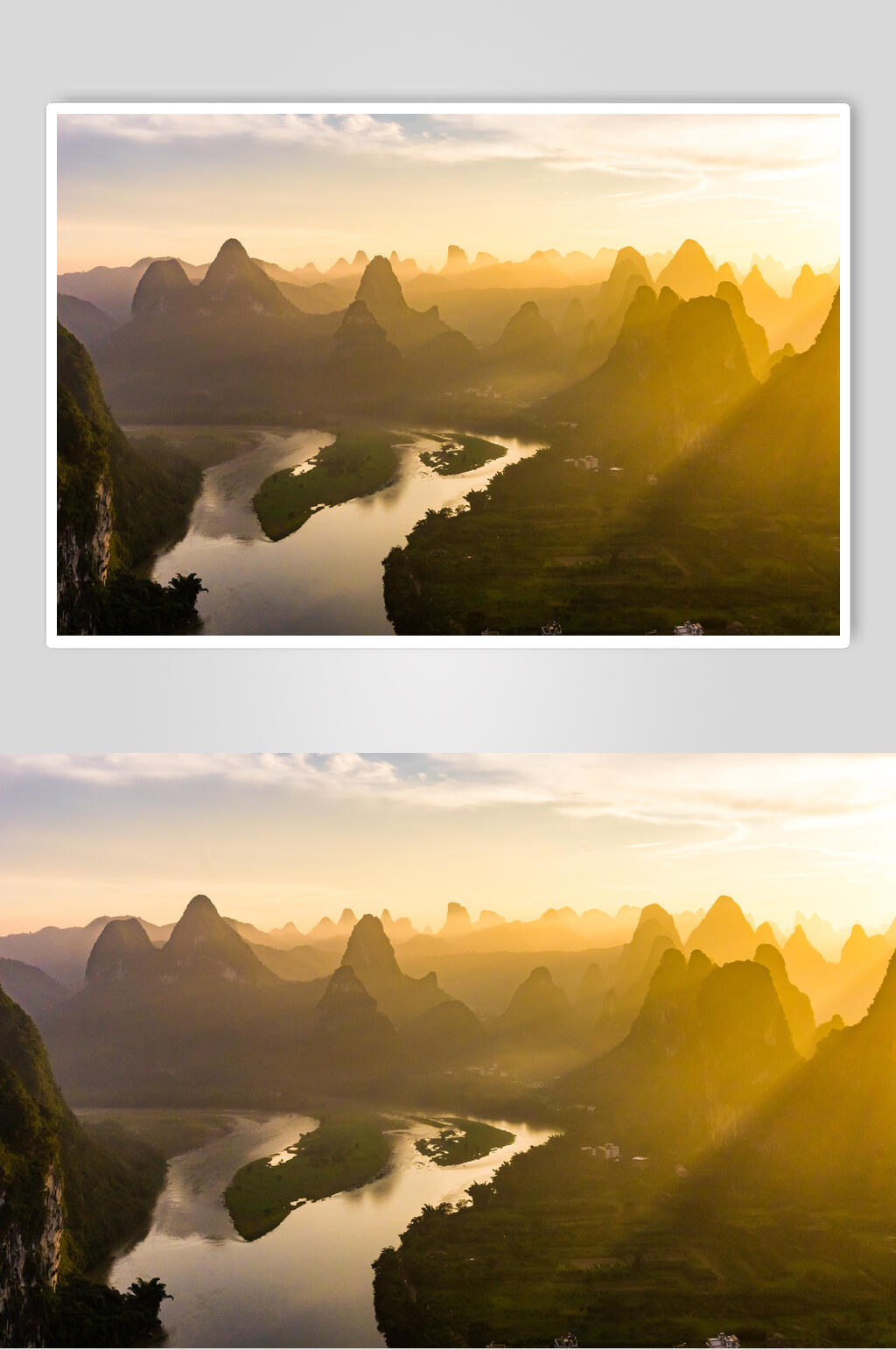 桂林山水漓江素材