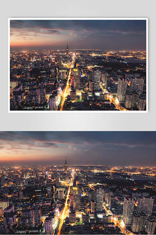 南京城市夜景高清摄影图片素材