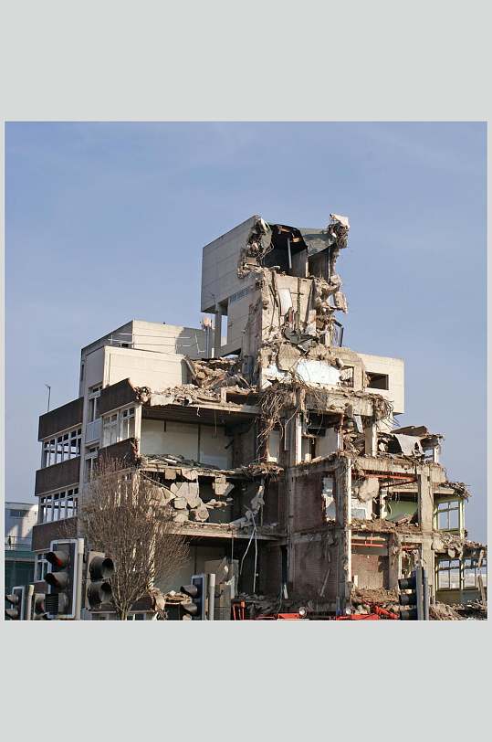 废弃建筑高楼高清摄影图片