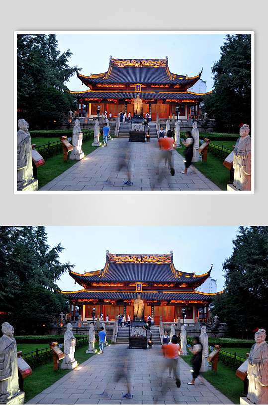 南京孔夫子庙夜景高清摄影图片素材