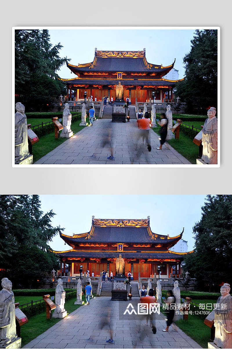 南京孔夫子庙夜景高清摄影图片素材素材