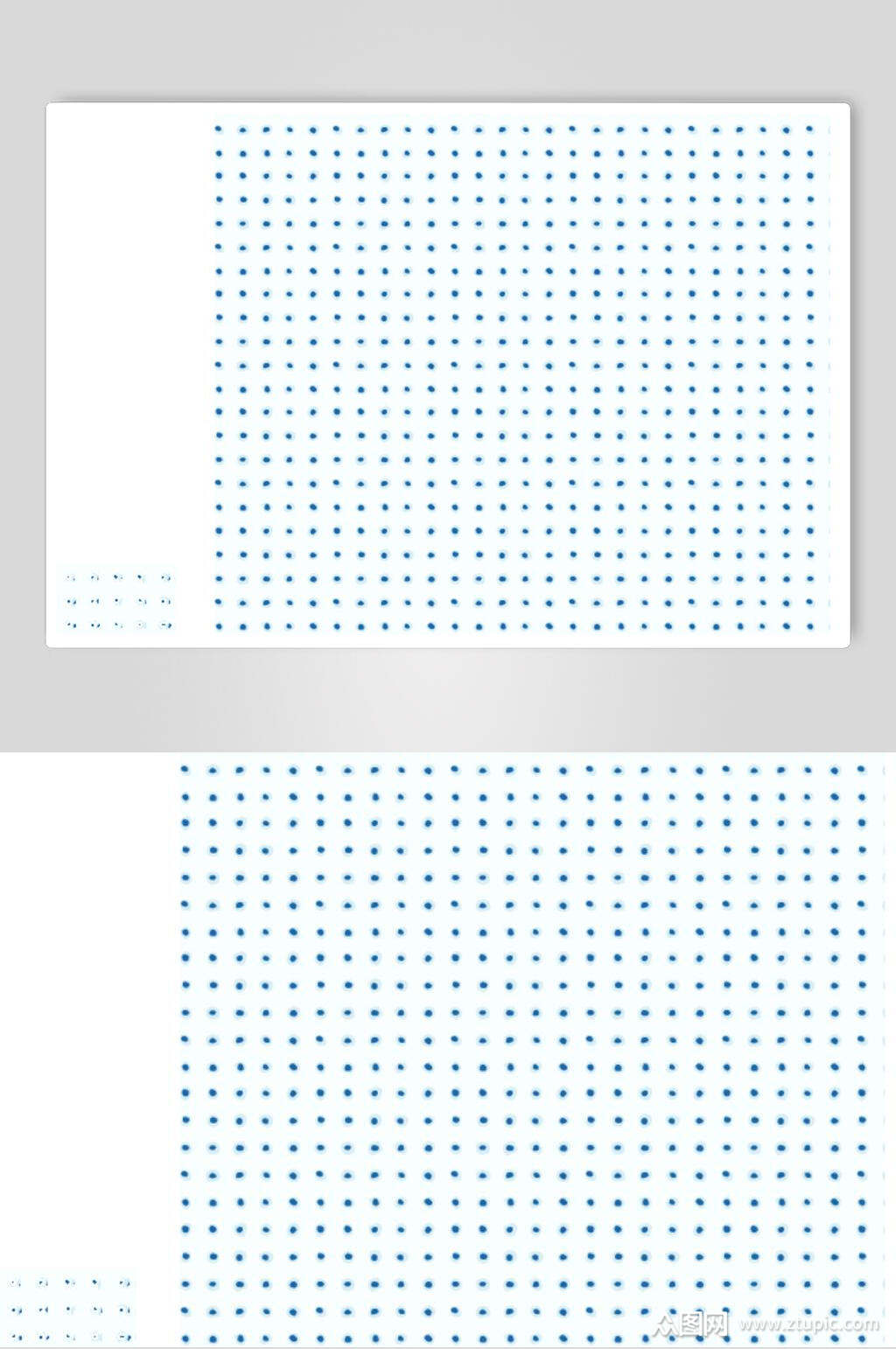 简约蓝色点阵传统花纹元素设计