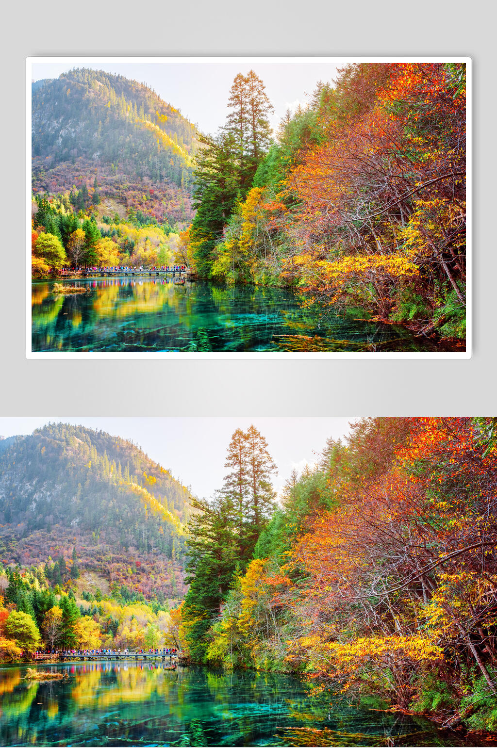 湖水湖光山色素材