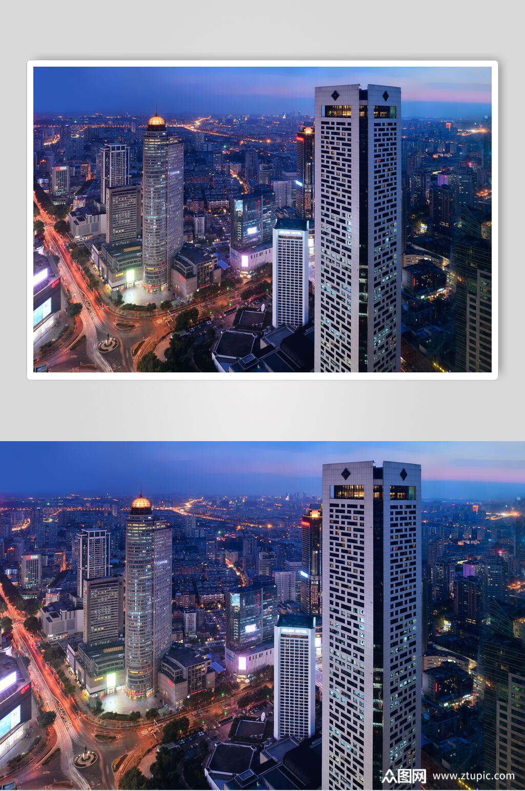 南京城市夜景风光夜景高清摄影图片素材