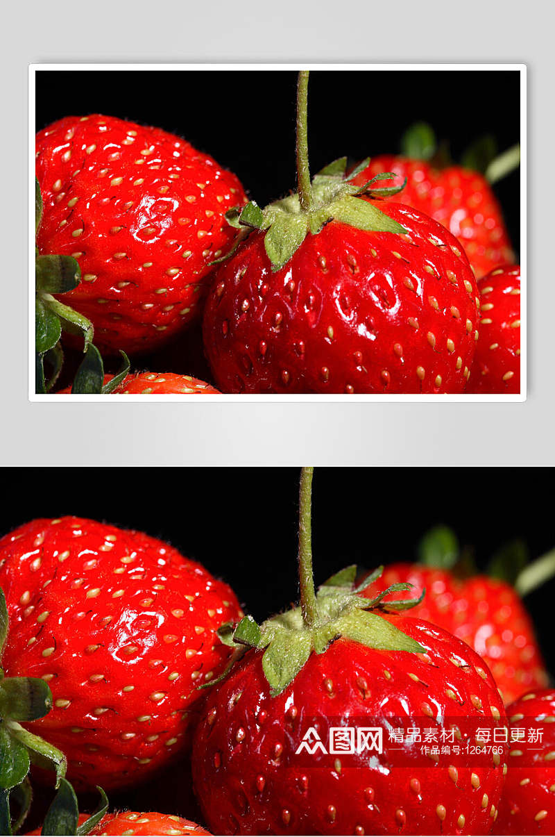 草莓特写广告级图片素材素材
