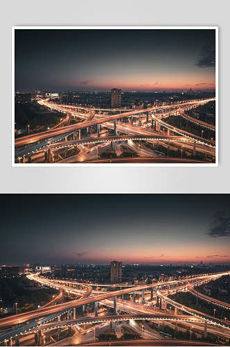 夜未央全景城市摄影照片图片