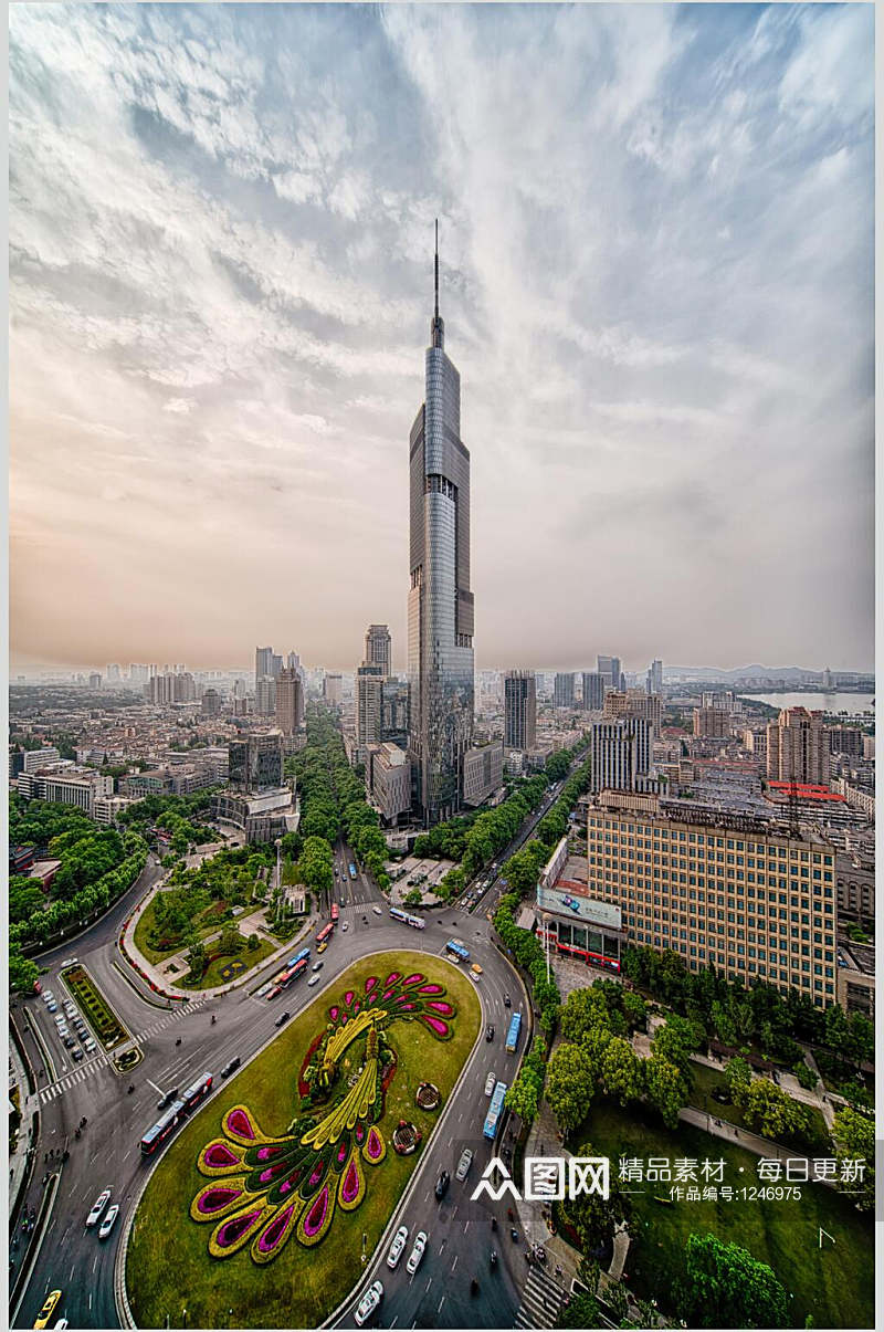 南京最高楼紫峰大厦高清摄影图片素材素材