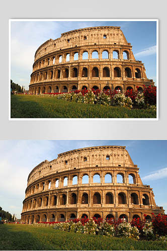 古罗马斗兽场城市建筑摄影图片素材