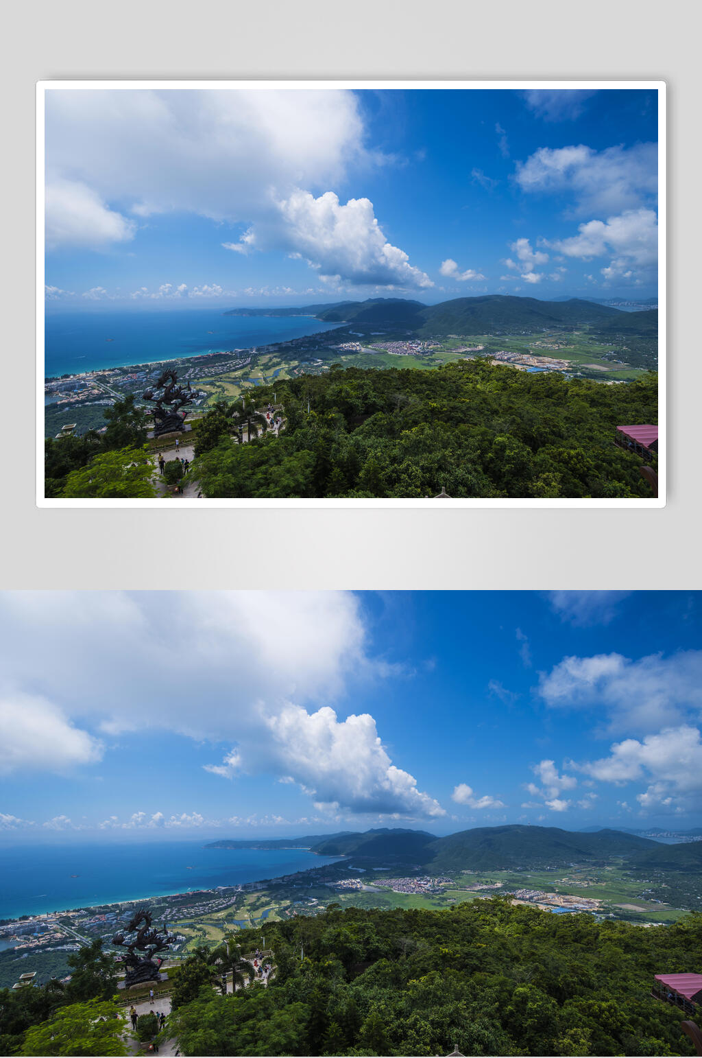 三亚蓝天白云山顶高清摄影图片素材素材