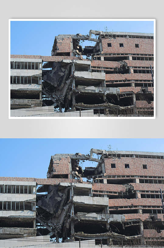 废弃建筑教学楼高清摄影图片