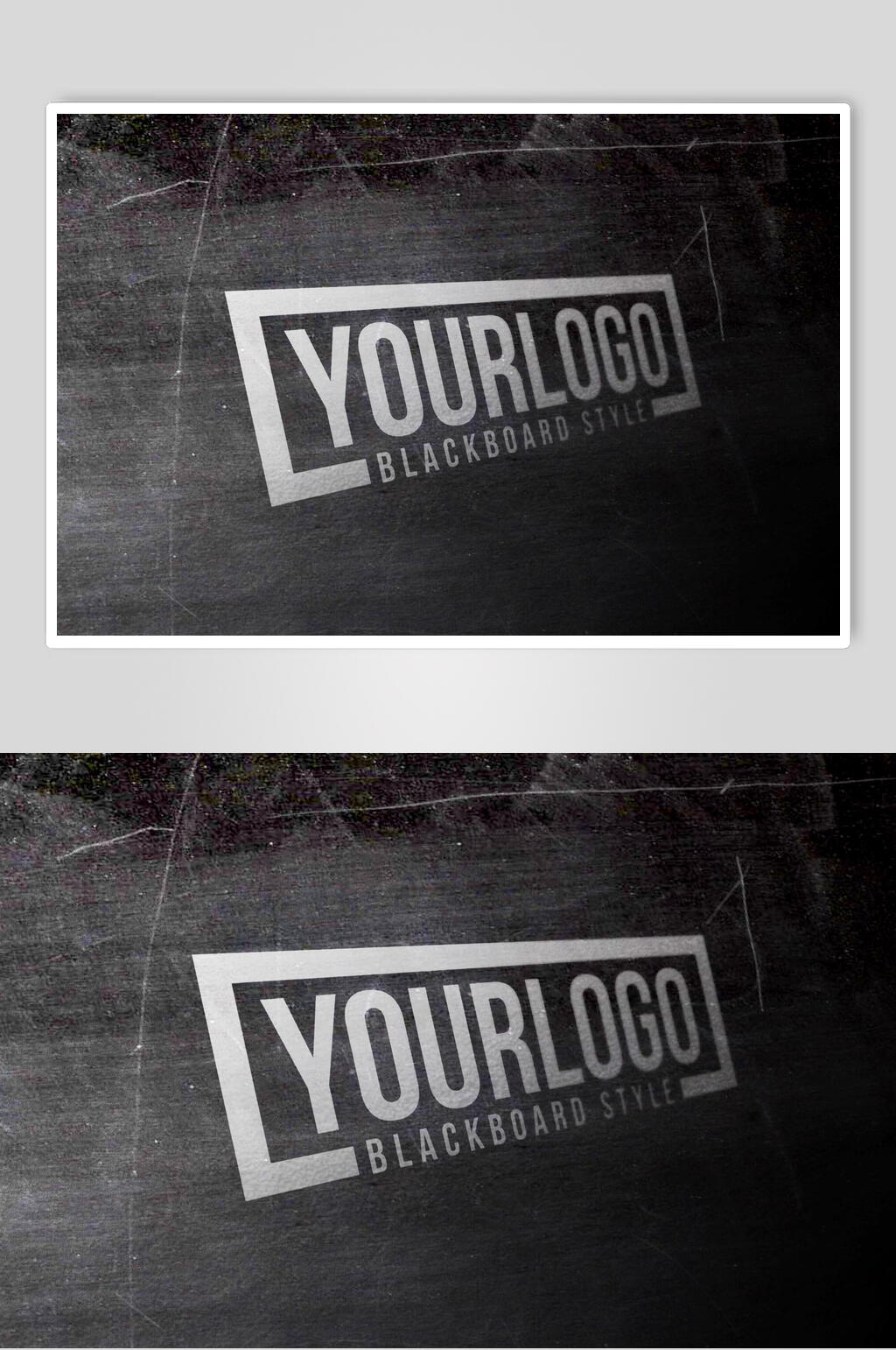 墙面喷绘LOGO展示样机素材