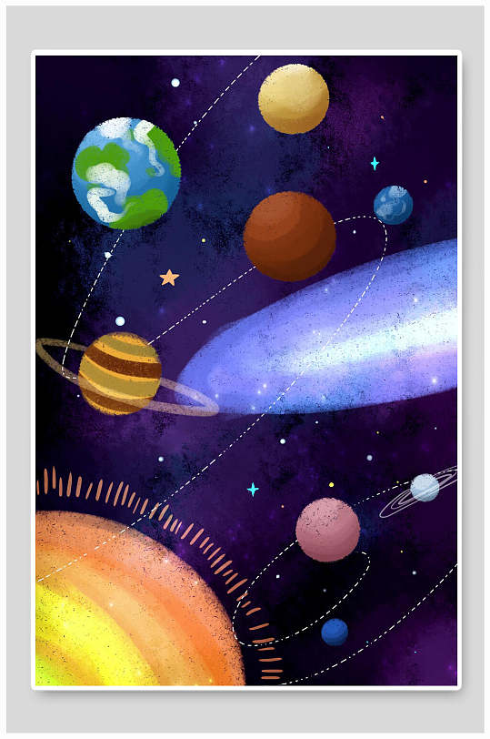 太空星球插画-众图网