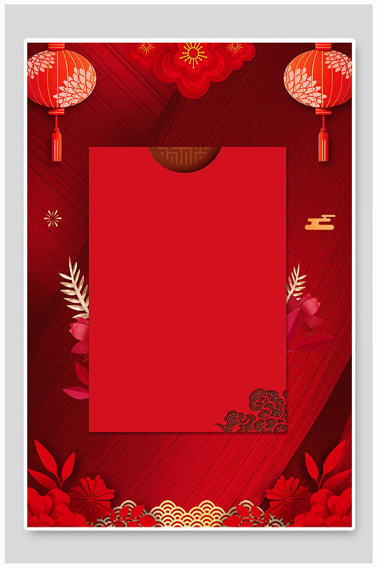 喜庆背景红色调春节贺卡海报背景