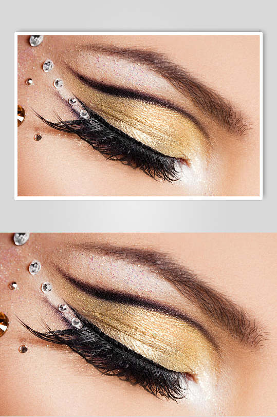 眼睫毛眼影珍珠眼妆美妆美女双眼图片素材