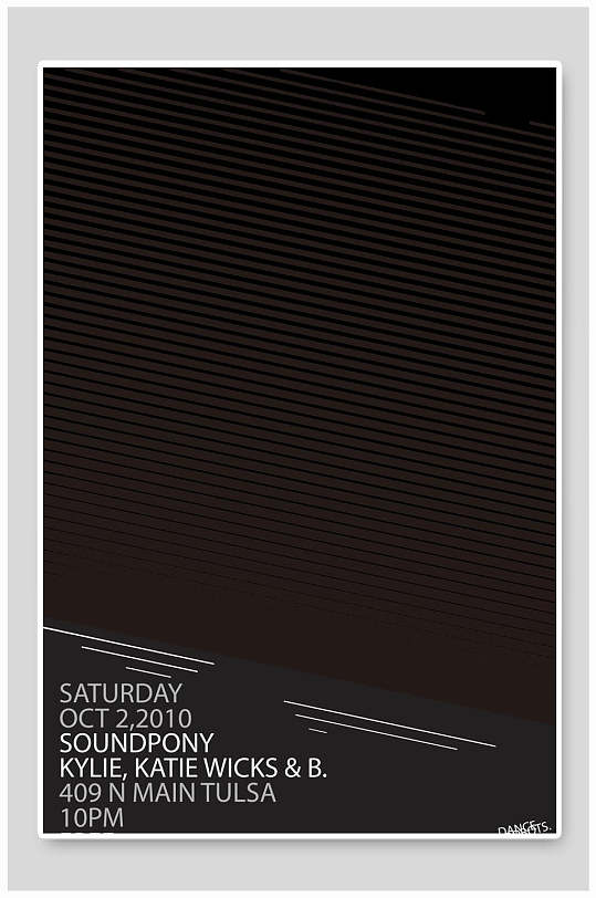 创意海报简约正负形极简主义