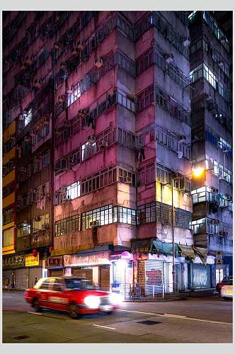 都市凌晨的一角高清图片