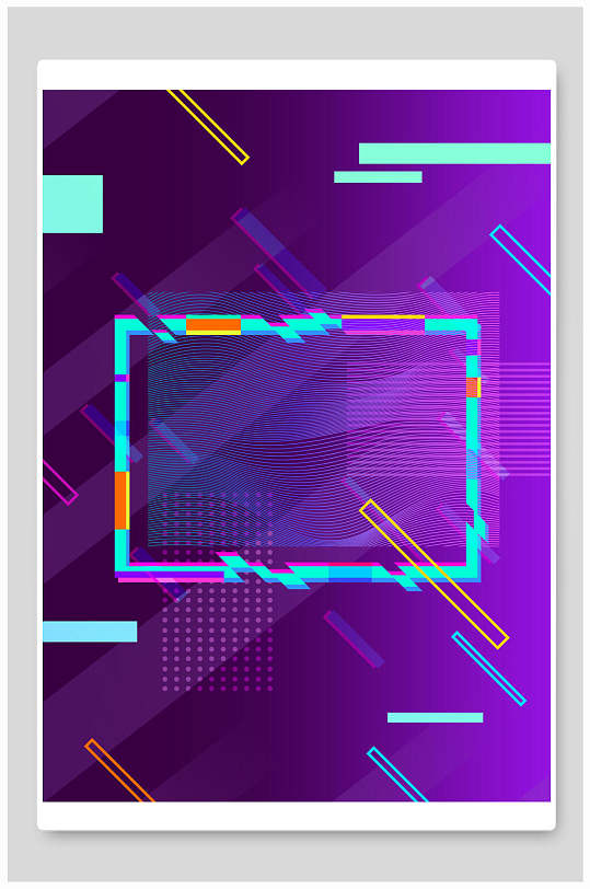 抖音风快手故障风海报背景素材