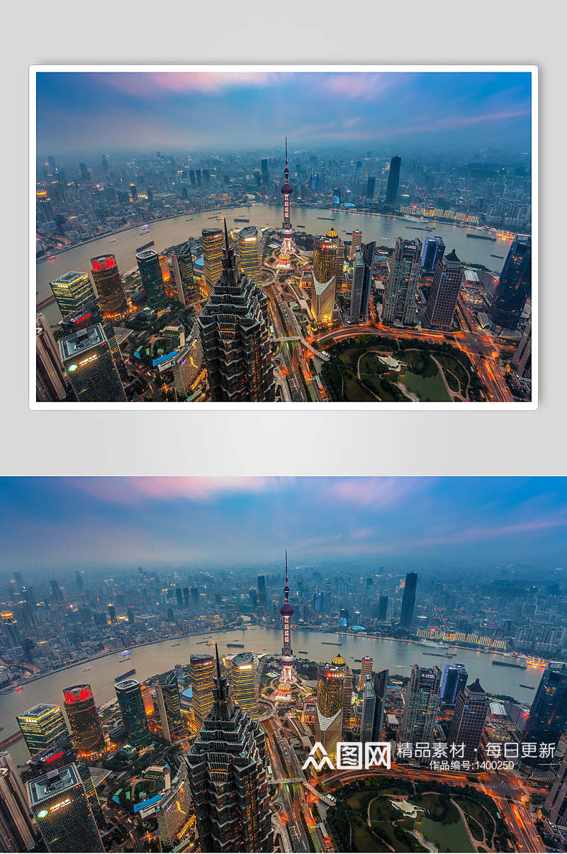 上海城市夜景高清图片素材