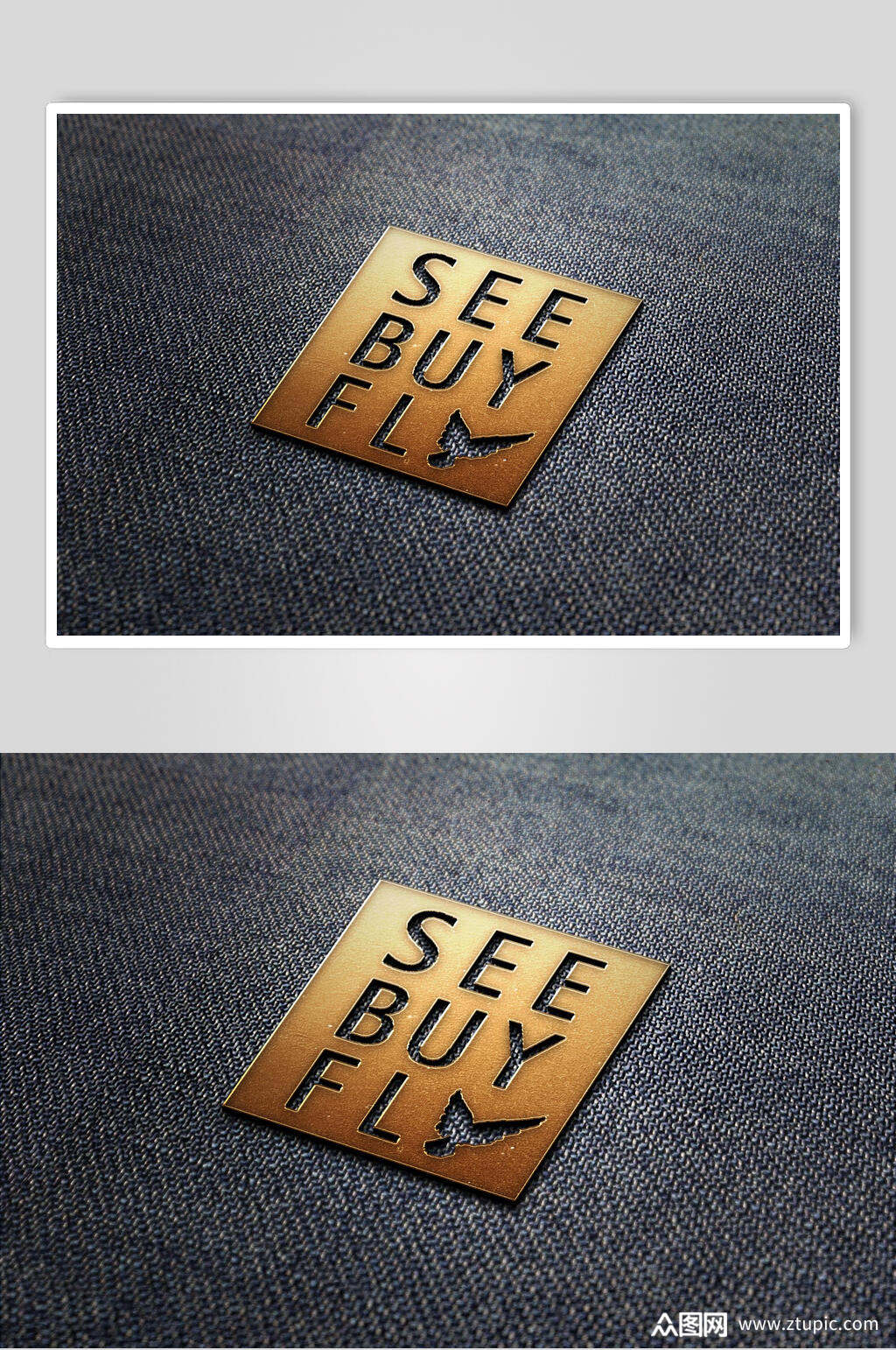 凹凸工艺立体黑底logo展示样机素材