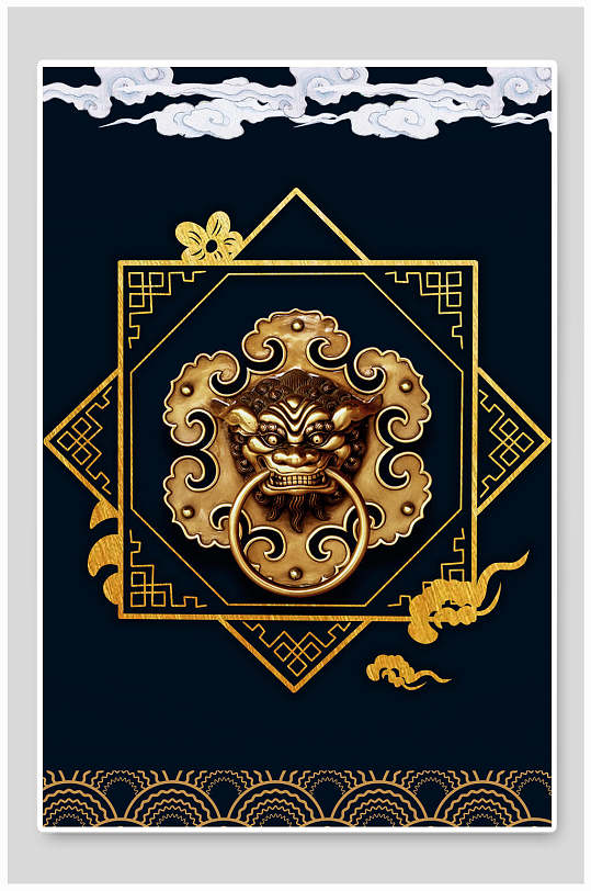 中国风貔貅背景素材