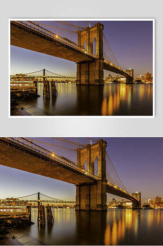 城市大桥夜景高清图片