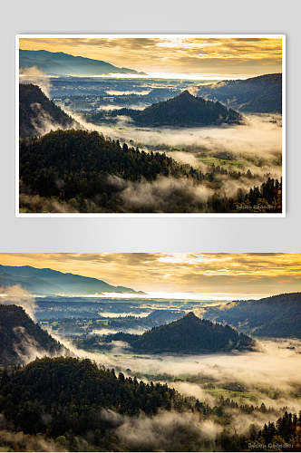 风景优美云雾缭绕高清图片