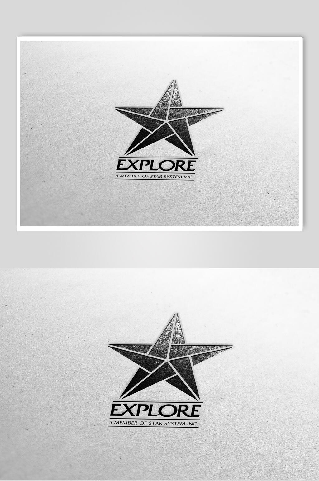 拼命凹凸文Logo展示样机素材