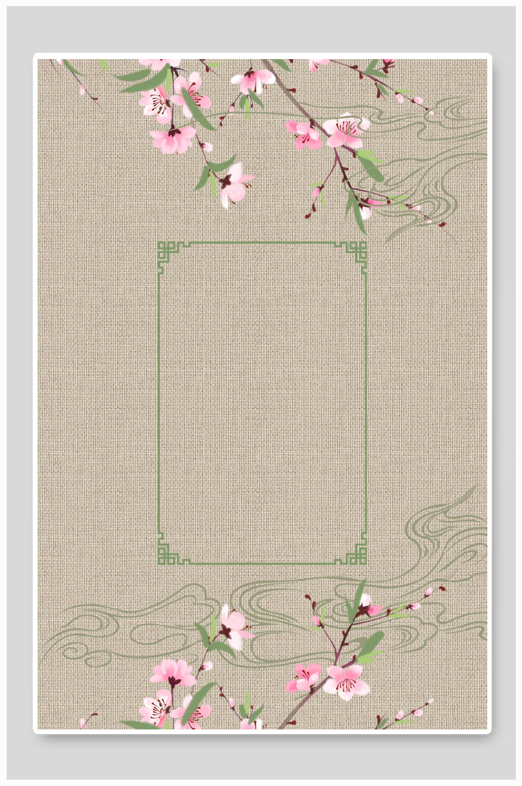 桃花中国风花鸟背景素材素材