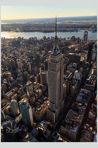 俯瞰城市大楼高清图片