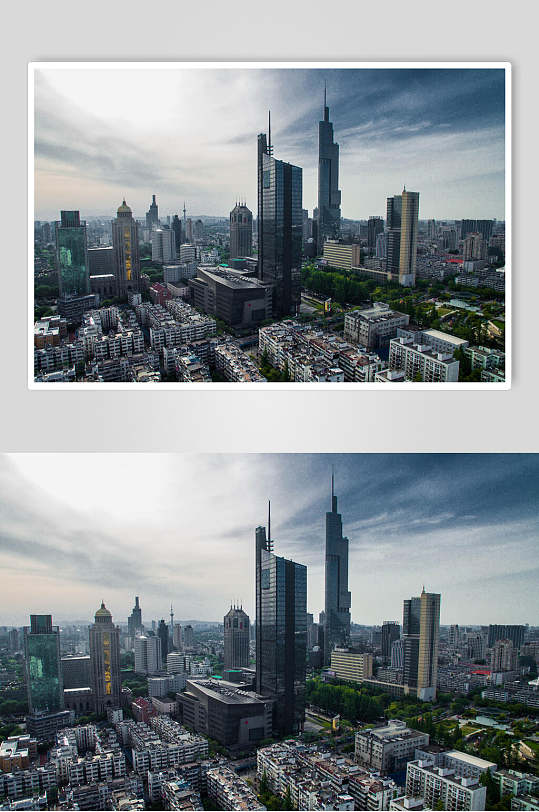 远眺南京市中心风景高清壁纸图片