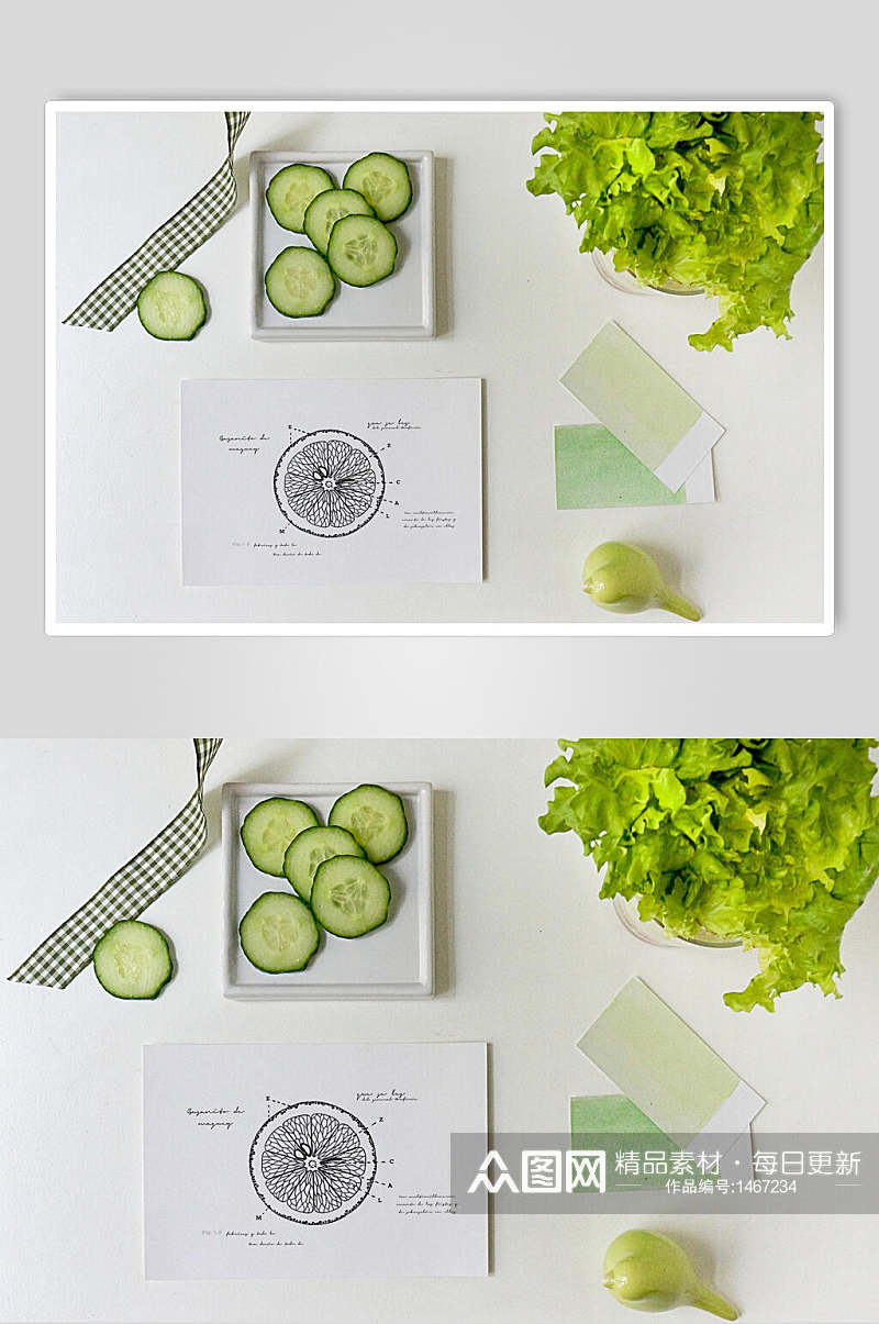 黄瓜设计产品LOGO展示餐饮样机素材