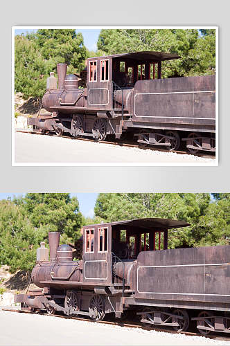 蒸汽火车火车车厢摄影图片素材