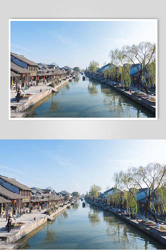 西塘江南小镇小桥流水人家图片素材古镇