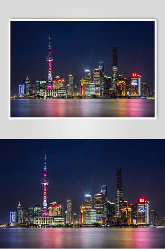 东方明珠上海夜景高清图片
