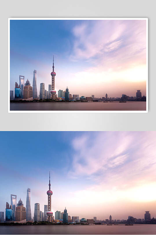 阳光明媚东方明珠上海高清图片