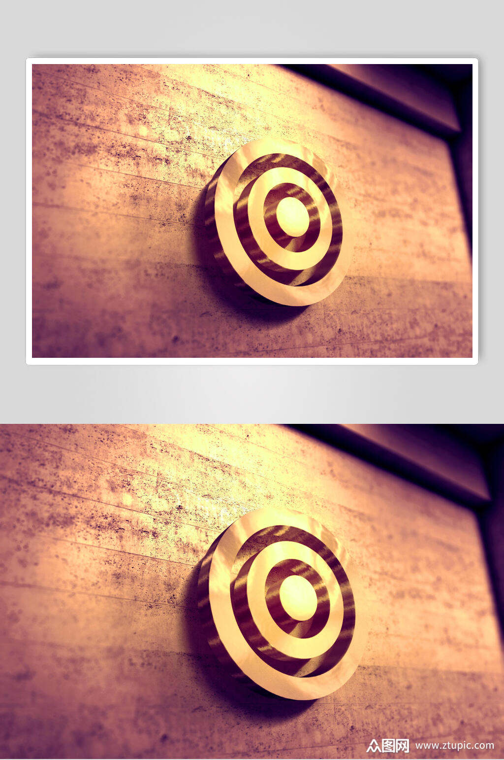 大气浮雕logo木纹样机