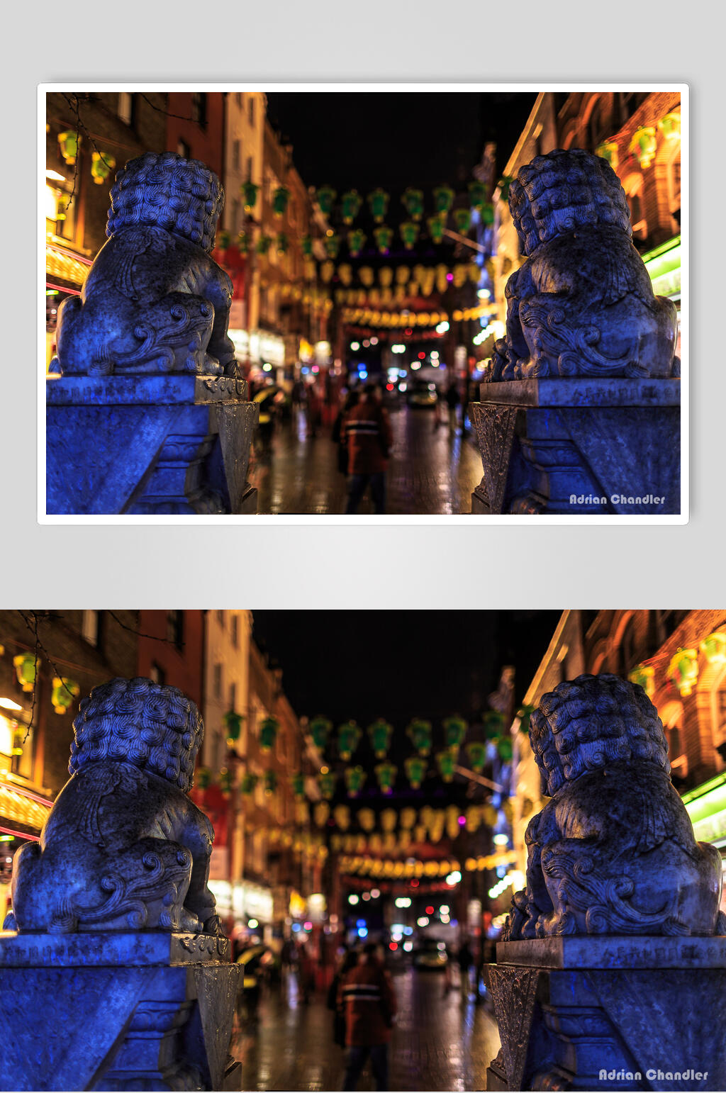 风情步行街口夜景图片素材