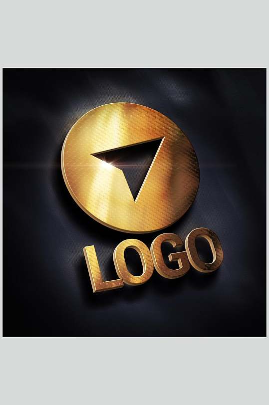 凸点金属质感效果企业立体logo展示样机