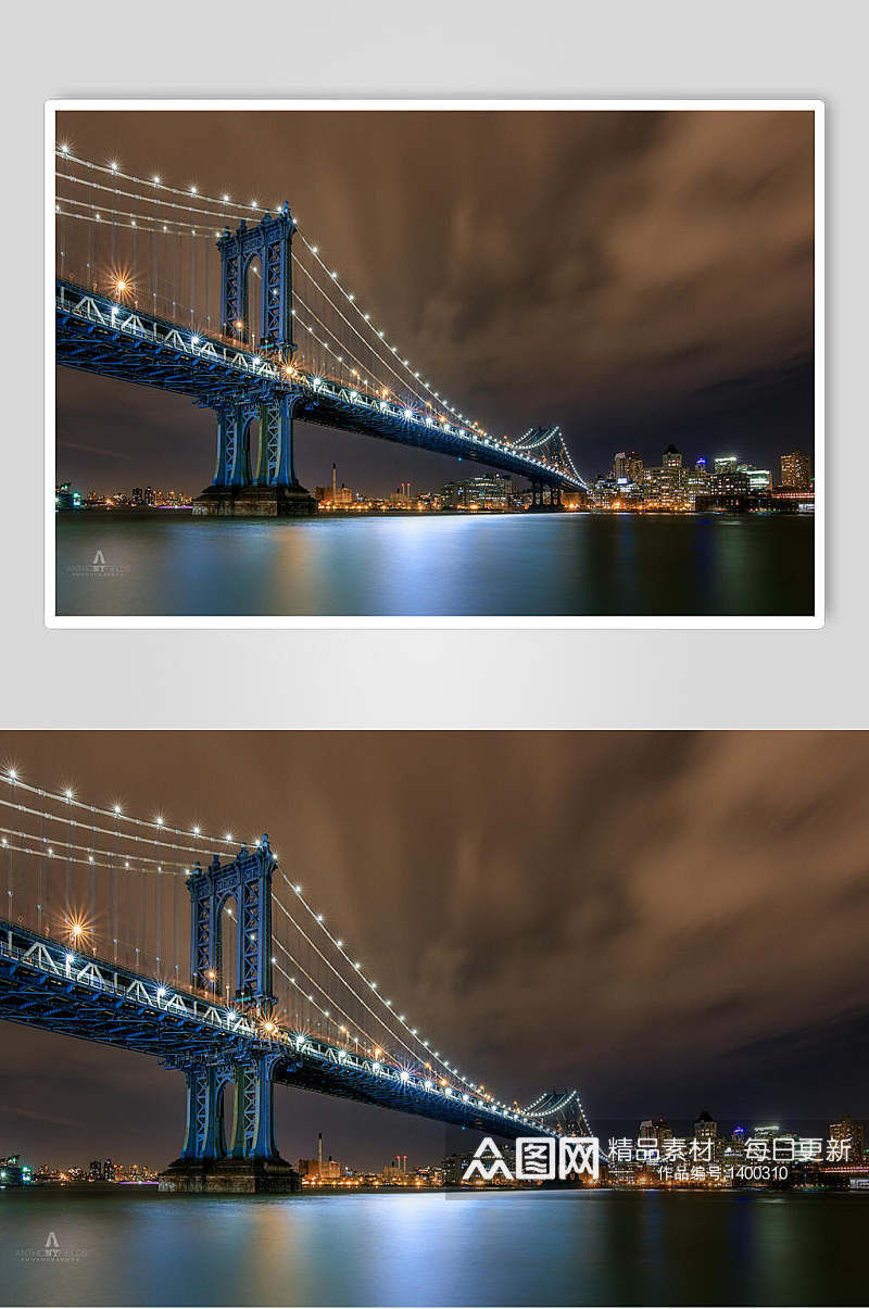 大桥夜景高清图片素材