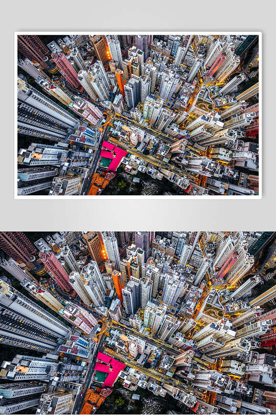 高清俯瞰城市建筑图片